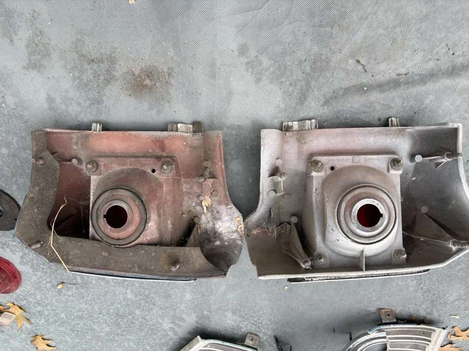 1966 Chevelle LH /RH TailLight Housing Panel Extensions, Lens, & Trim OEM - Image 4 of 4