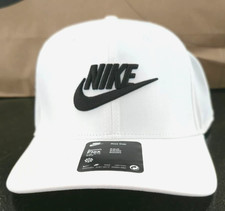 Nike Golf Dri-Fit ADV Rise Cap Swoosh Flex Hat White Size L/XL FZ3612-100