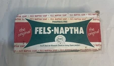 Vintage Fels-Naptha Heavy Duty Laundry Bar Soap 6 1/2Oz Package Unused 1970s