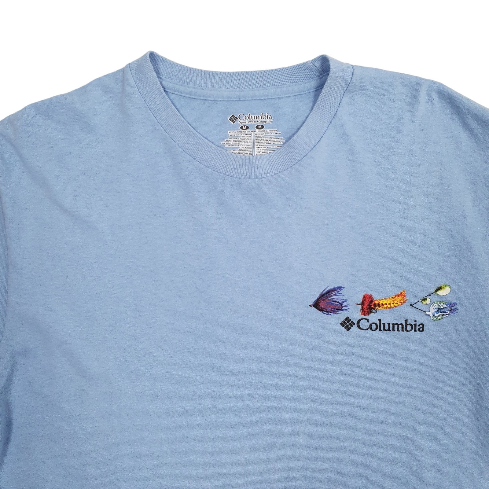 COLUMBIA SPORTSWEAR Blue T Shirt Tee Short Sleeve Cotton Mens S image 3