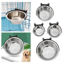 Pet Bowl Pet Supplies Stainless Steel High Capacity for Kennel Crate Playpen