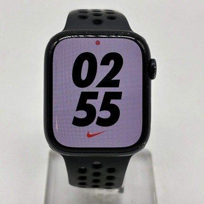 Broken GPS Only Apple Watch Series 7 45MM Aluminum Midnight Sky Nike Sport Band
