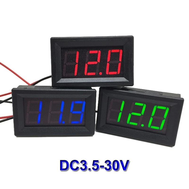 ESHIPPERS 12V-24V Digital LED Display Voltmeter Car Motorcycle Voltage Gauge Panel Meter