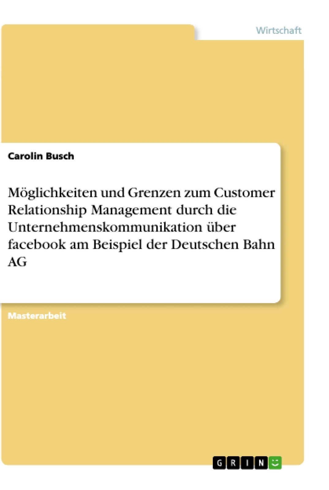 Thumbnail - Möglichkeiten Und Grenzen Zum Customer Relationship Management Durch