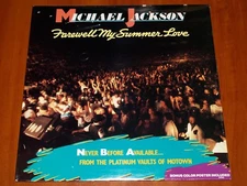 MICHAEL JACKSON FAREWELL MY SUMMER LOVE LP USA 1st PRESS VINYL 1984 w/POSTER New