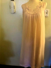 Vintage Pale Pink Nylon  Lace Nightgown