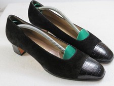 Womens SALVATORE FERRAGAMO Suede/leather ,low block heels,comfy,walk,10 C 695