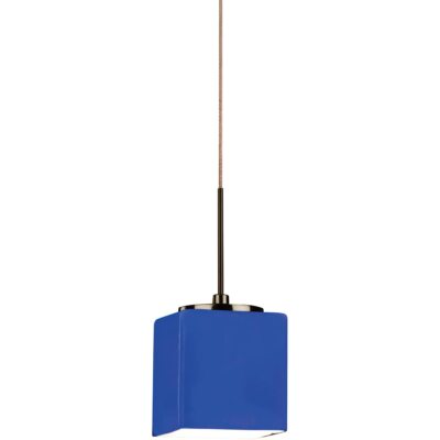 AFX Lighting GEPL500L30D2SNBU Geo LED Pendant, Satin Nickel, Blue