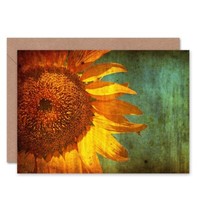 Sonnenblume BlüTe Grunge Effekt Fotografie Natur Geburtstagskarte