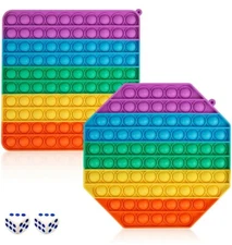 Jumbo Pop Push Bubbles  Large Pop Sensory Fidget Toy for All Ages 2 Packs