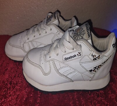 Girls Reebok Classics Leather With Leopard Print