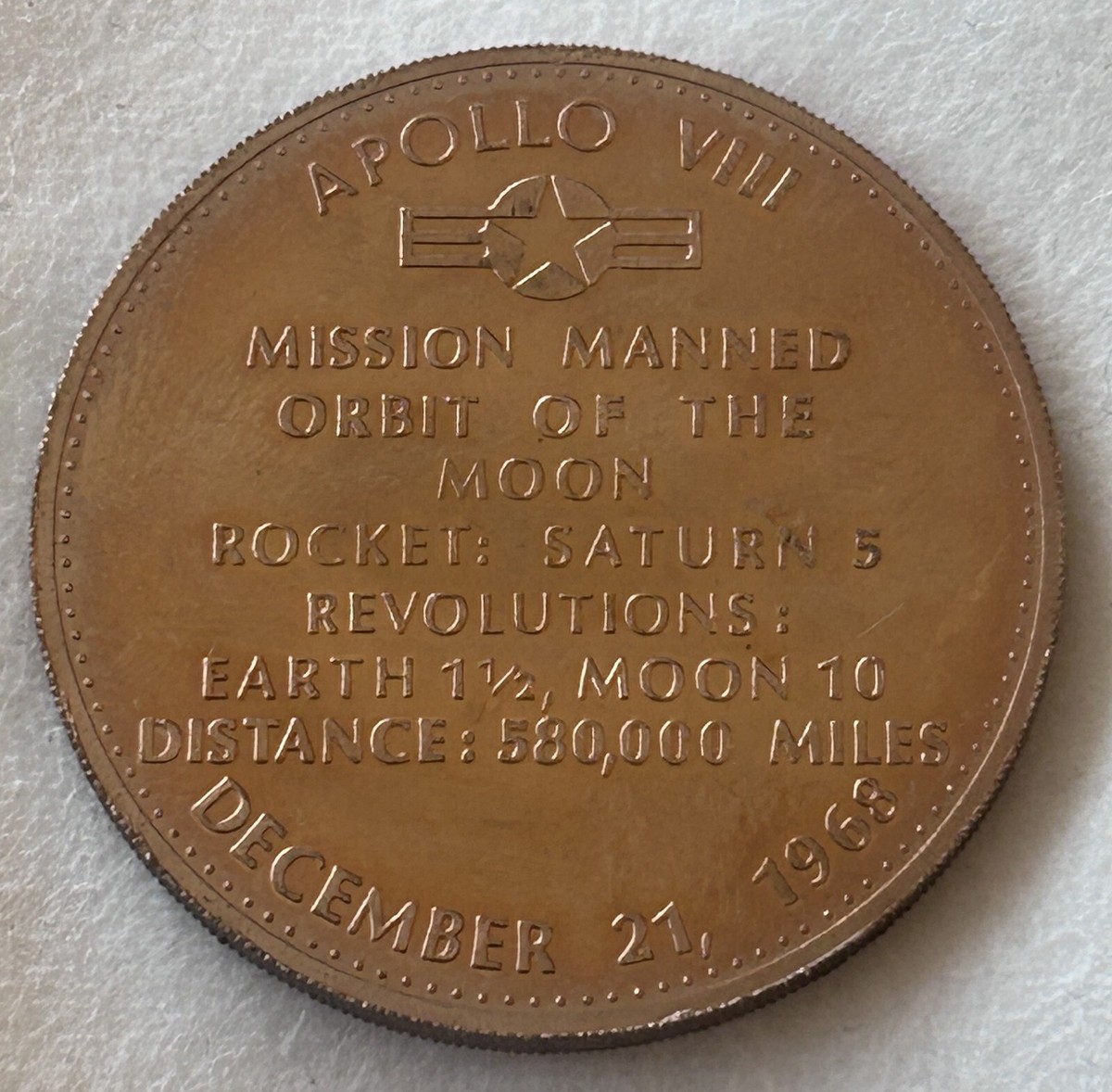 FIRST MANNED LUNAR LANDING: BORMAN-LOVELL-ANDERS, 1968 APOLLO VIII
