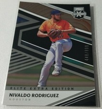 2020 Elite Extra Edition NIVALDO RODRIGUEZ Rookie Base #/999 Houston Astros RC