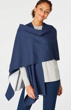 J. Jill - NEW Stylish  Cozy Blue/Grey Heather Pure Jill Reversible Ruana - NWT