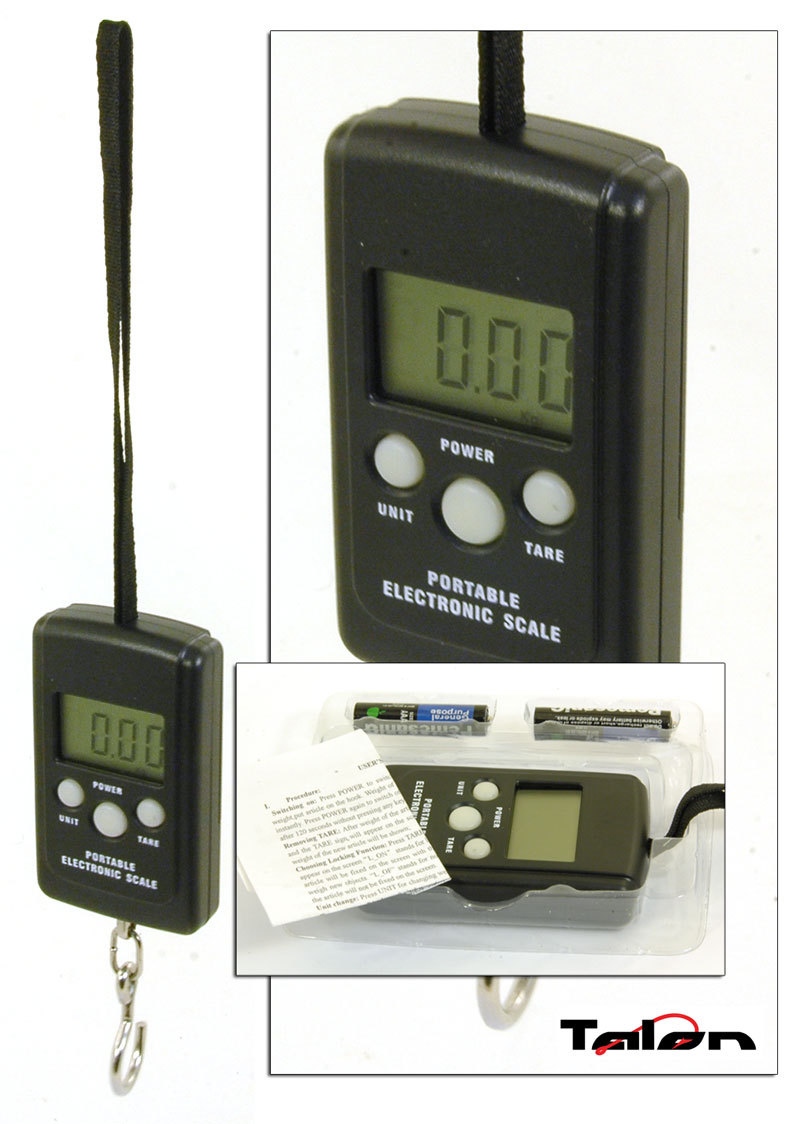 PORTABLE ELECTRONIC DIGITAL SCALE (BATTERIES INCLUDED) LUGGAGE FISHING ETC