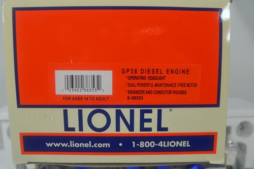 LIONEL 6-38353 BNSF GP-38 DIESEL ENGINE, MINT-BOXED - Picture 5 of 6