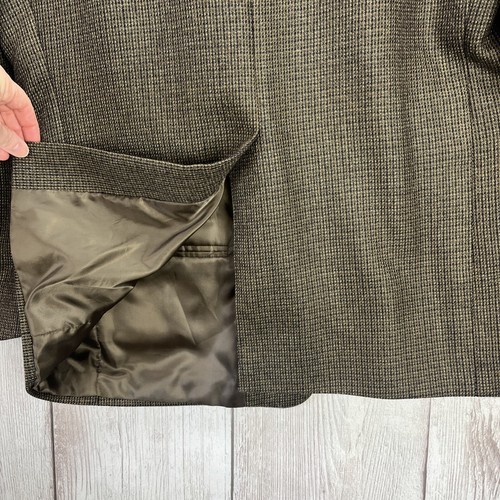 Men's RBM Collection 42R Brown 100% Wool Blazer Sport Coat w/Elbow Patches VGC - Picture 17 of 18