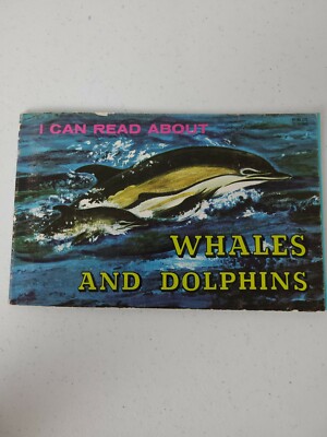 Vintage I Can Read About Whales and Dolphins by J. Anderson 1973 HTF Clean Pages