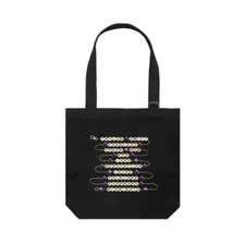 Taylor Swift The Eras Tour Black Tote Bag Keychain Friendship Bracelet Official