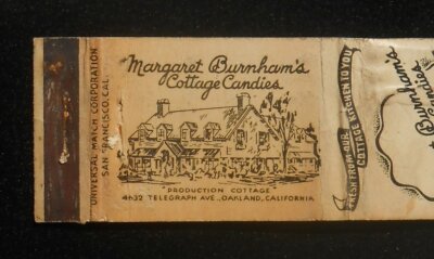 1940s Margaret Burnham's Cottage Candies Tea Berkeley San Francisco Oakland CA