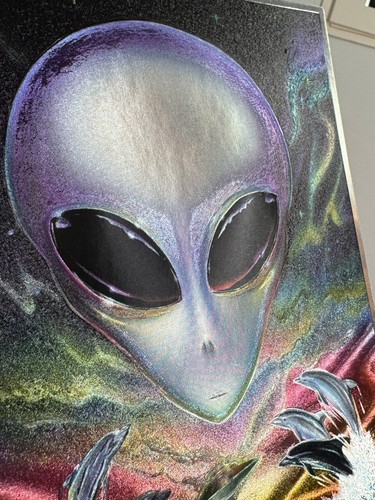 vtg (x2) Visitors Meiklejohn Rainbow Alien Prints HEADSHOP 90s Mothership 3D - Picture 14 of 15