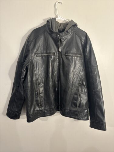 Black Rivet Leather Jacket - image 1