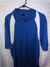 Pre Owned Men's Polo Shirt Size Large By Reebok Blue And White