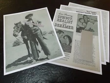 1961 COPY ERIC FLEMING MAGAZINE ARTICLE COWBOY REALIST & DREAMER COPY