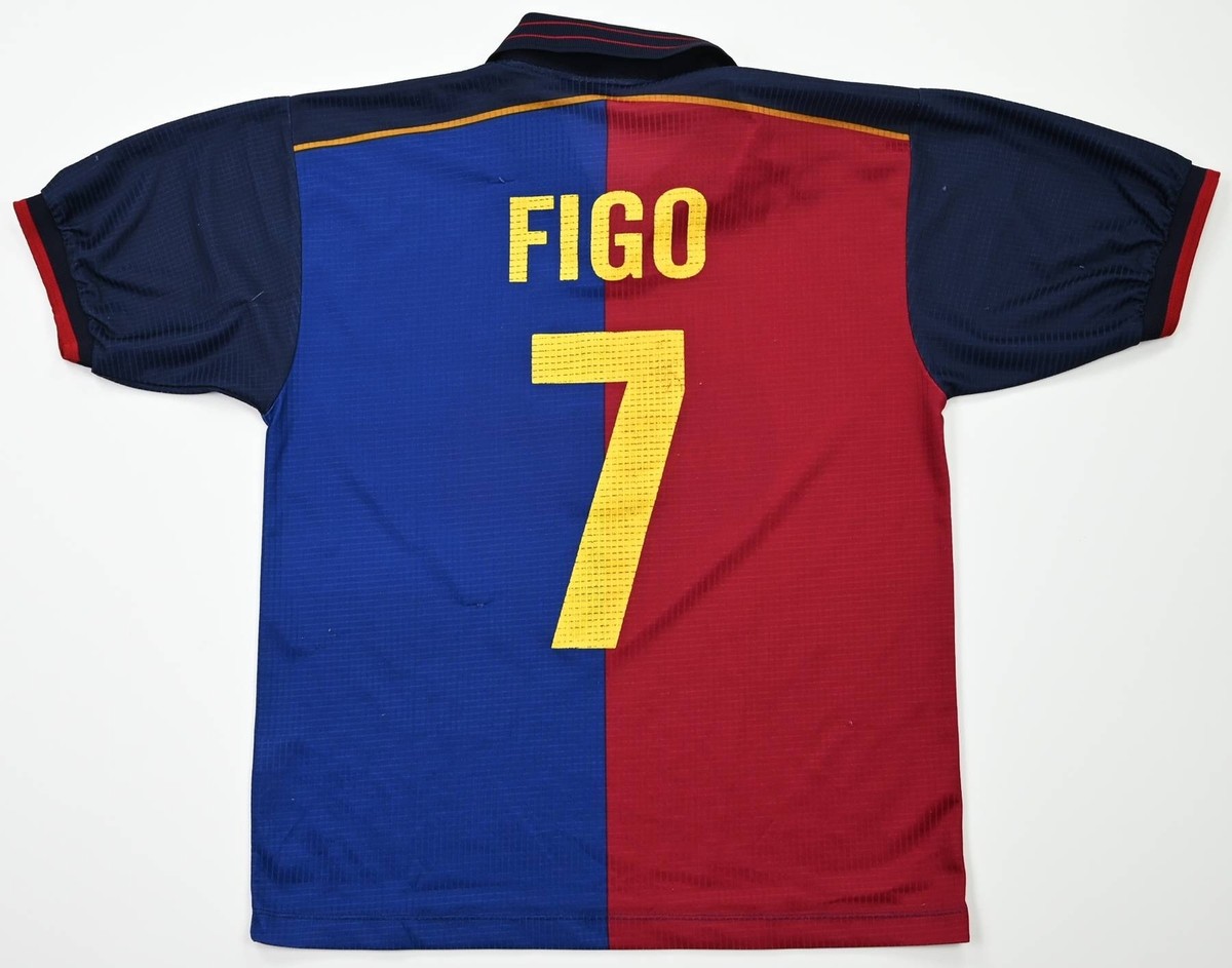 FC Barcelona 99/00.00/01 アウェー Lサイズ FIGO FC Barcelona #7 Figo 1998 1999 home jersey vintage nike Size
