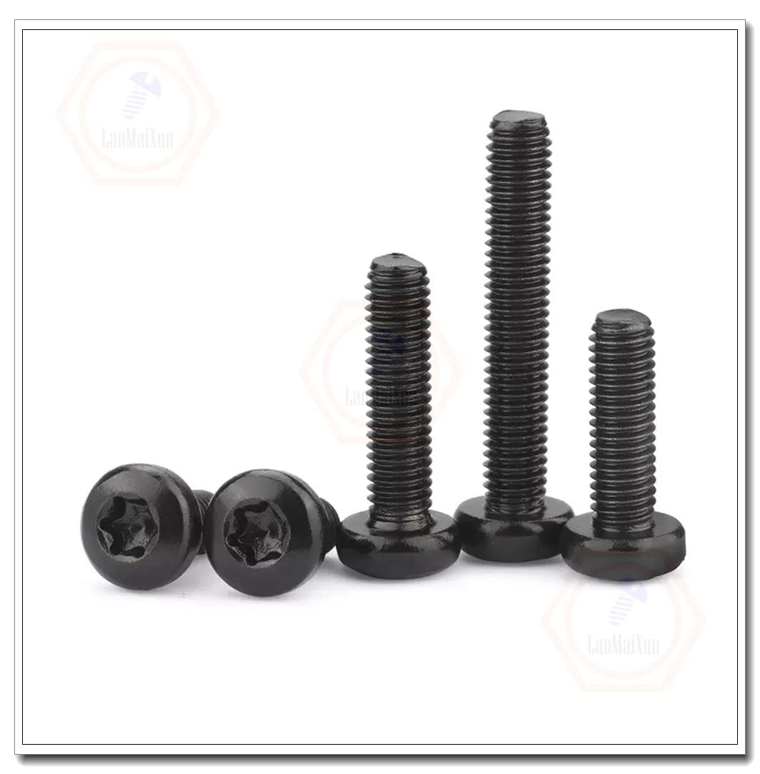 Torx screw Bolt Black 304 stainless M1.6 M2 M2.5 M3 M4 M5 M6 M8 Security Bolt