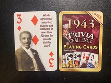 Swap Playing Card    1943 TRIVIA     GEORGE WASHINGTON CARVER     Peanuts