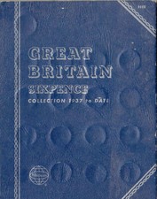 SIXPENCE WHITMAN COIN FOLDERS CHOICE OF FOLDERS