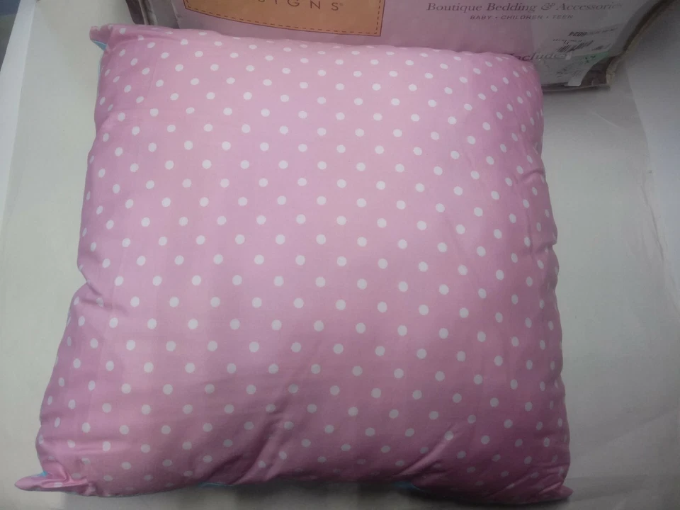 Juego de 4 camas dobles Sweet Jojo Designs turquesa, rosa lunares y gris Foto 2 de 4