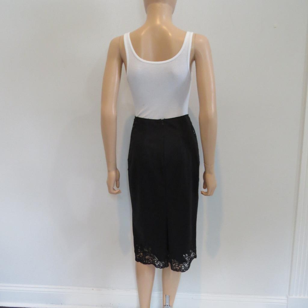 Ermanno Scervino Black Skirt w/ Lace Trim Size 42/US 6 | eBay