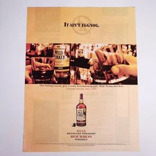 Wild Turkey Bourbon "It Ain't Eggnog" Vintage Print Ad 2004 Maxim 8.5" x 11"