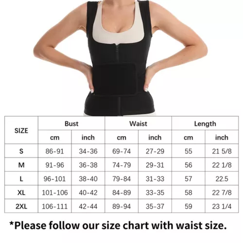 Frauen Fitness Sauna Anzug Schweiß Kompression Taille Trainer Top Gewichtsverlust Fettverbrennung - Bild 2 von 13