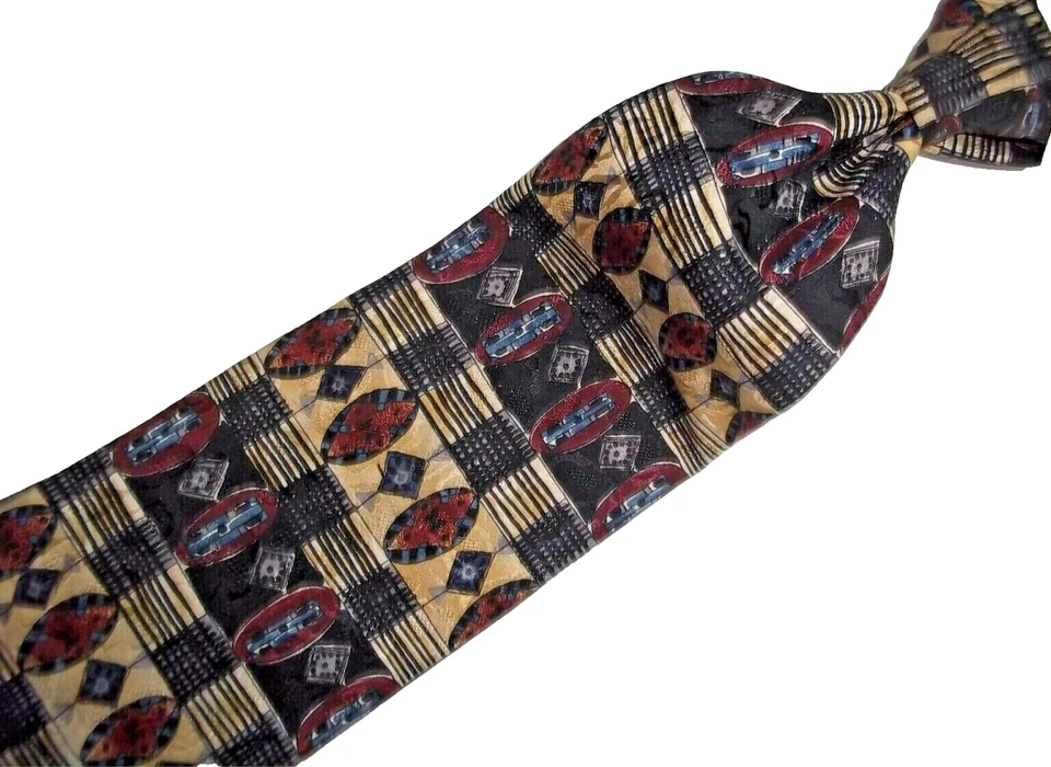 !! Hickey Freeman Multicolor Silk Woven Tie 59"L x 4"W - Image 2 of 4