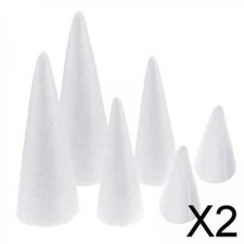 12x Styrofoam Foam Cones Polystyrene for Crafts DIY Painting Christmas Tree