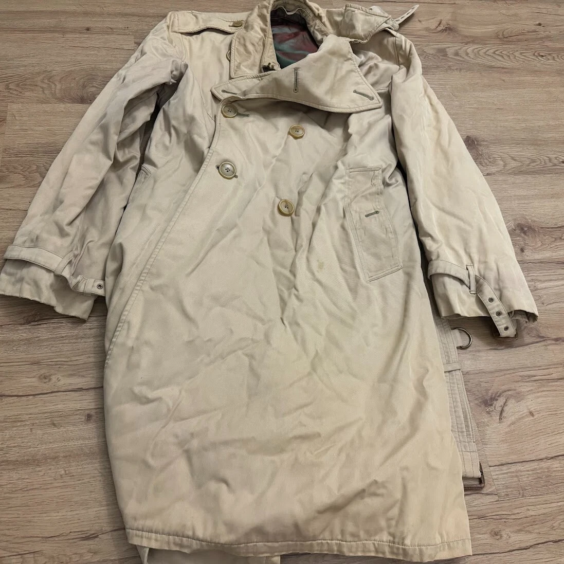 BURBERRY TRENCH COAT VINTAGE BROOKS BROTHERS Inghilterra doppiopetto taglia media misura