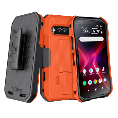 BELTRON Kyocera DuraForce Pro 3 Case with Swivel Belt Clip & Built-in Kickstand