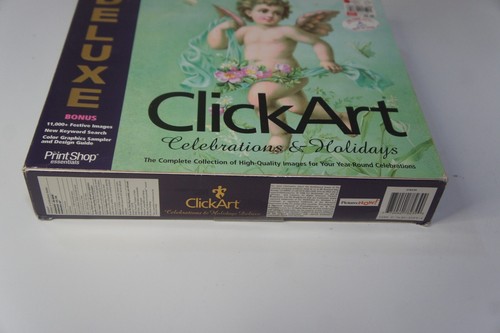 PC Big Box Broderbund Deluxe PrintShop Essentials ClickArt Celebrations Holidays - Picture 8 of 11