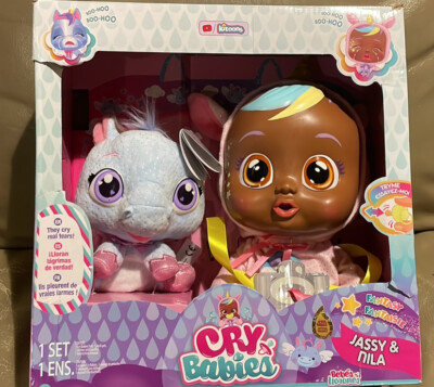 Cry Babies Doll & Pet ~ Jassy & Pet Nila Cries Real Tears NEW