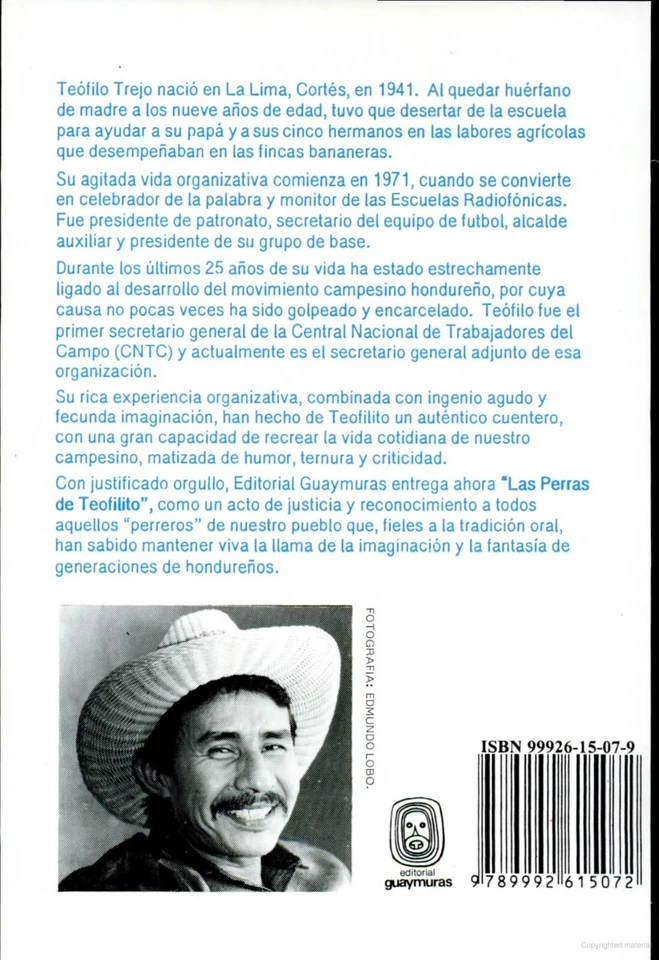Las perras de Teofilito by Teofilo Trejo. Honduras. Spanish Edition. - Image 2 of 4