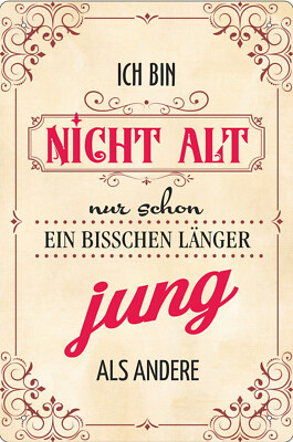 Lebensweisheiten lustige Sprüche Blechschilder 20x30cm Geschenkideen Deko Schild