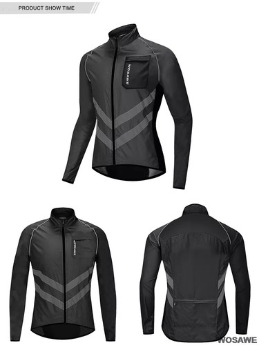 Cycling Jacket High Visibility MTB Bike Bicycle Windproof Quick Dry RainCoat - Picture 14 of 18
