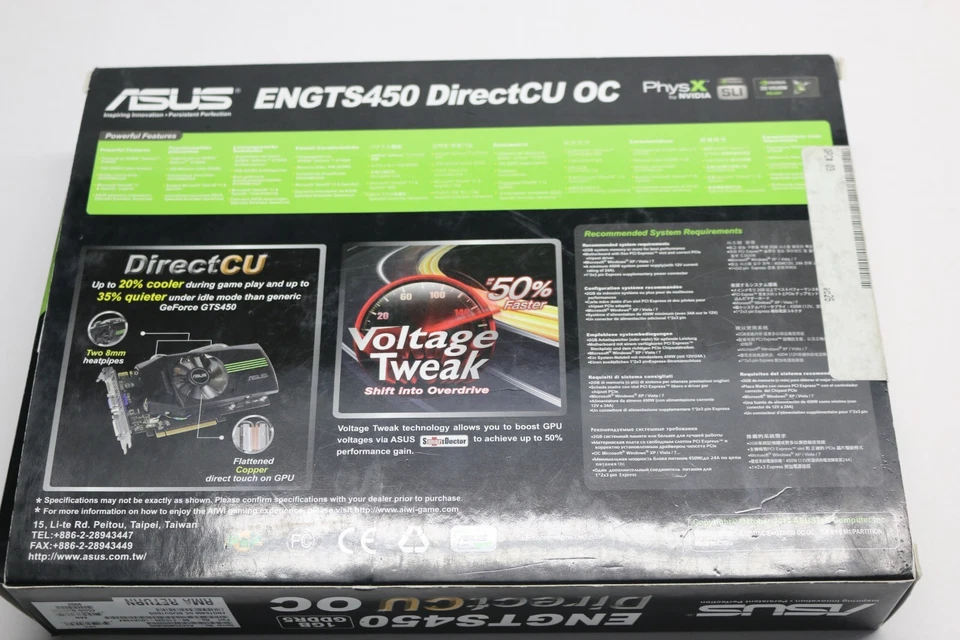 ASUS 850mhz overclock GeForce GTS 450 1gb GDDR5 computer video graphic card NEW - Image 3 of 4