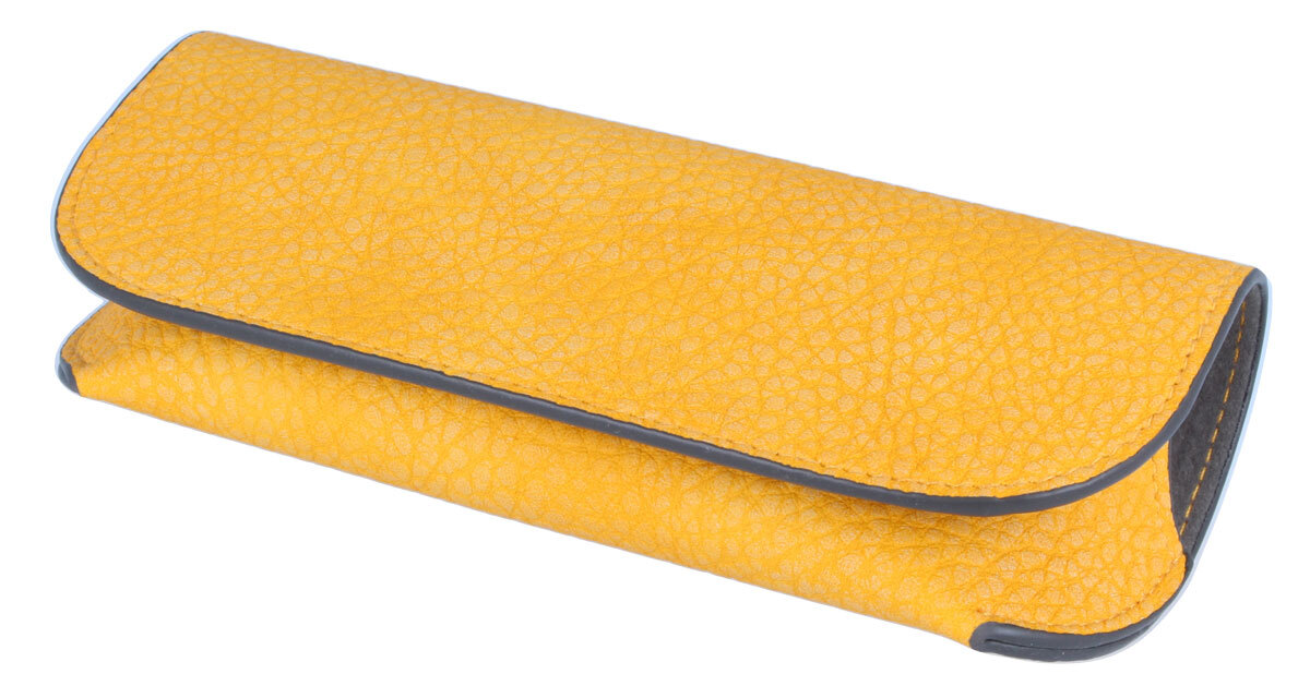 Brillenetui Kinski Oval Mit Magnetverschluss – Hartschale, Blau, Velours-Innenfutter, 170x45x57 Mm
