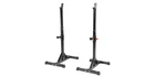 Pair Adjustable Squat Rack Sturdy Steel Squat Barbell Free