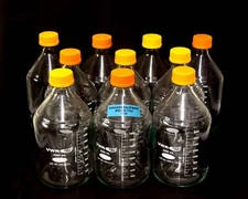 VWR / Kimax / Pyrex 89012-122 2000 mL Media Storage Bottles LOT OF 10 (9736)R