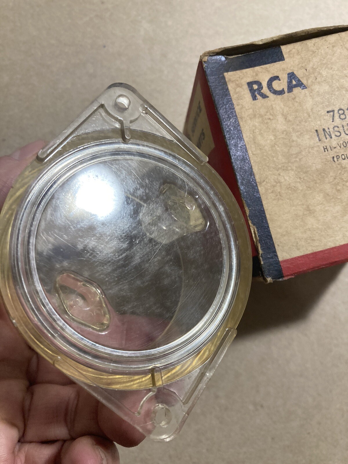 VINTAGE RCA TV 78215 Hi-voltage tube insulator for RCA CTC15 CHASSIS  TELEVSION